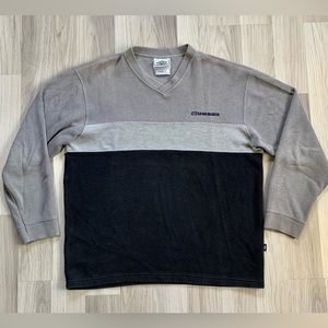 VTG 90s Umbro Grey/Black V-neck Sweater Mens Large/Medium